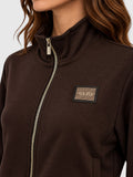 Yes Zee Felpa Zip Donna F009NR00 Moro - Marrone
