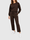 Yes Zee Pantalone Tuta Donna P370NR00 Moro - Marrone