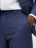 Pantalone Uomo 16087867 Navy Blazer Check - Blu