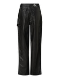 Pantalone Faux Leather High Ri Donna J20J221385 - Nero