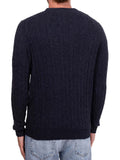 Pullover Cable Jumper Uomo KN732V Navy Scuro Marl - Blu