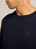 Pullover Cashmere Embroidered Logo Uomo M053KIW0100 Navy - Blu