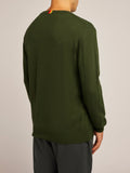 Pullover Cashmere Embroidered Logo Uomo M053KIW0100 - Verde