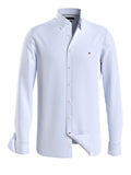 Camicia Classica Tommy Hilfiger Knitted Sf da Uomo - Bianco