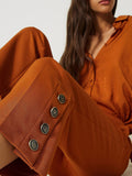 Pantalone Chino Pantalone Chic Day Wear Donna 232TP2532 Leather Brown - Marrone