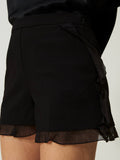 Shorts Fancy Wool Donna 232TT2045 - Nero