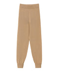 Pantalone Jogger Cachemire & Lurex Donna 232TT3201 Pecan Brown - Beige