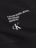 Felpa Cappuccio Calvin Klein Stacked Modern Metal da Uomo - Nero