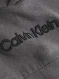 Felpa Cappuccio Calvin Klein Raised Embroid da Uomo - Grigio