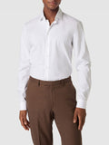 Camicia Classica Calvin Klein Poplin Contrast da Uomo - Bianco