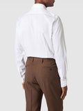 Camicia Classica Calvin Klein Poplin Contrast da Uomo - Bianco