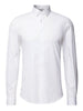 camicia classica calvin klein poplin contrast da uomo bianco k10k112744 8854370