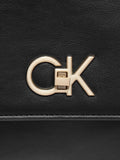 Borsa a Tracolla Calvin Klein Re-Lock da Donna - Nero