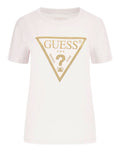 T-shirt Guess Gold Triangle da Donna - Rosa