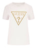 t shirt guess gold triangle da donna rosa w4ri69j1314 5090179