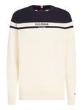 Pullover Tommy Hilfiger Colorblock Graphic da Uomo - Bianco